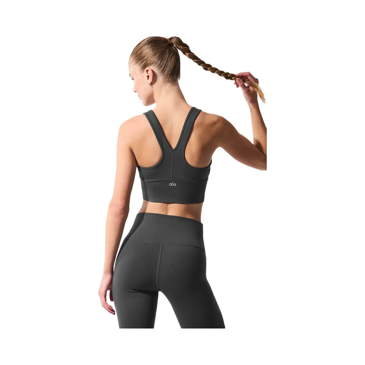 Alo Women's Wild Thing Bra - Anthracite