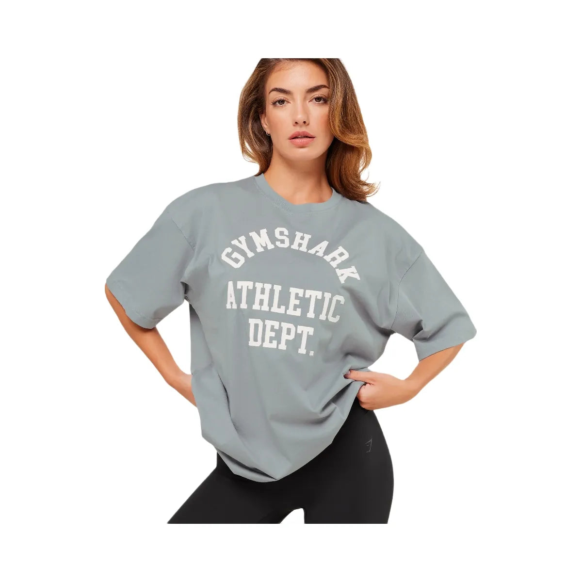 Gymshark Athletic Department Oversized Graphic T-Shirt - Denim Grey