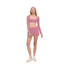Alo Women's Softsculpt Precision Long Sleeve Bra - Pink Wild Rose