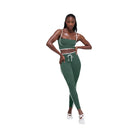 Alo Women's Airbrush Streamlined Bra Tank - Clover Green/White