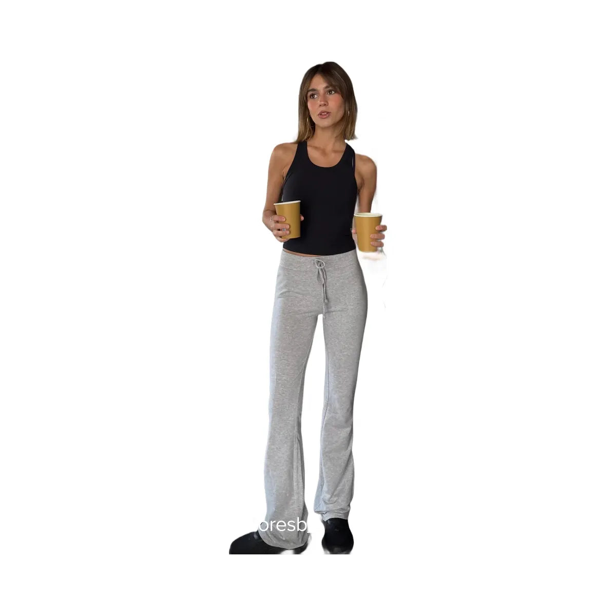 Alo Women's Sway Bootcut Sweatpant - Athletic Heather Grey