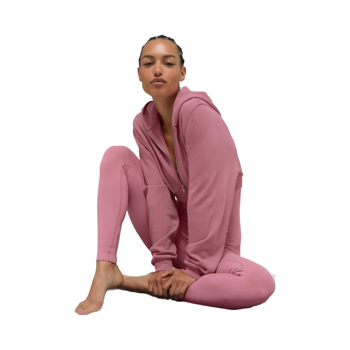 Alo Women's Sweet Escape Zip Up Hoodie - Pink Wild Rose