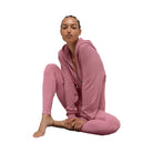 Alo Women's Sweet Escape Zip Up Hoodie - Pink Wild Rose
