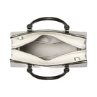Kate Spade Madison Colorblock Saffiano Leather Medium Satchel Platinum Grey Multi