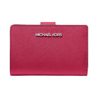Michael Kors Medium Saffiano Leather Wallet Dk Raspberry