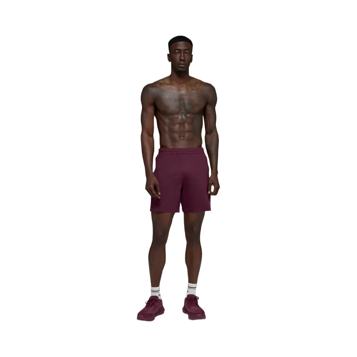 Alo Men's 7" Conquer React Performance Short - Burgundy