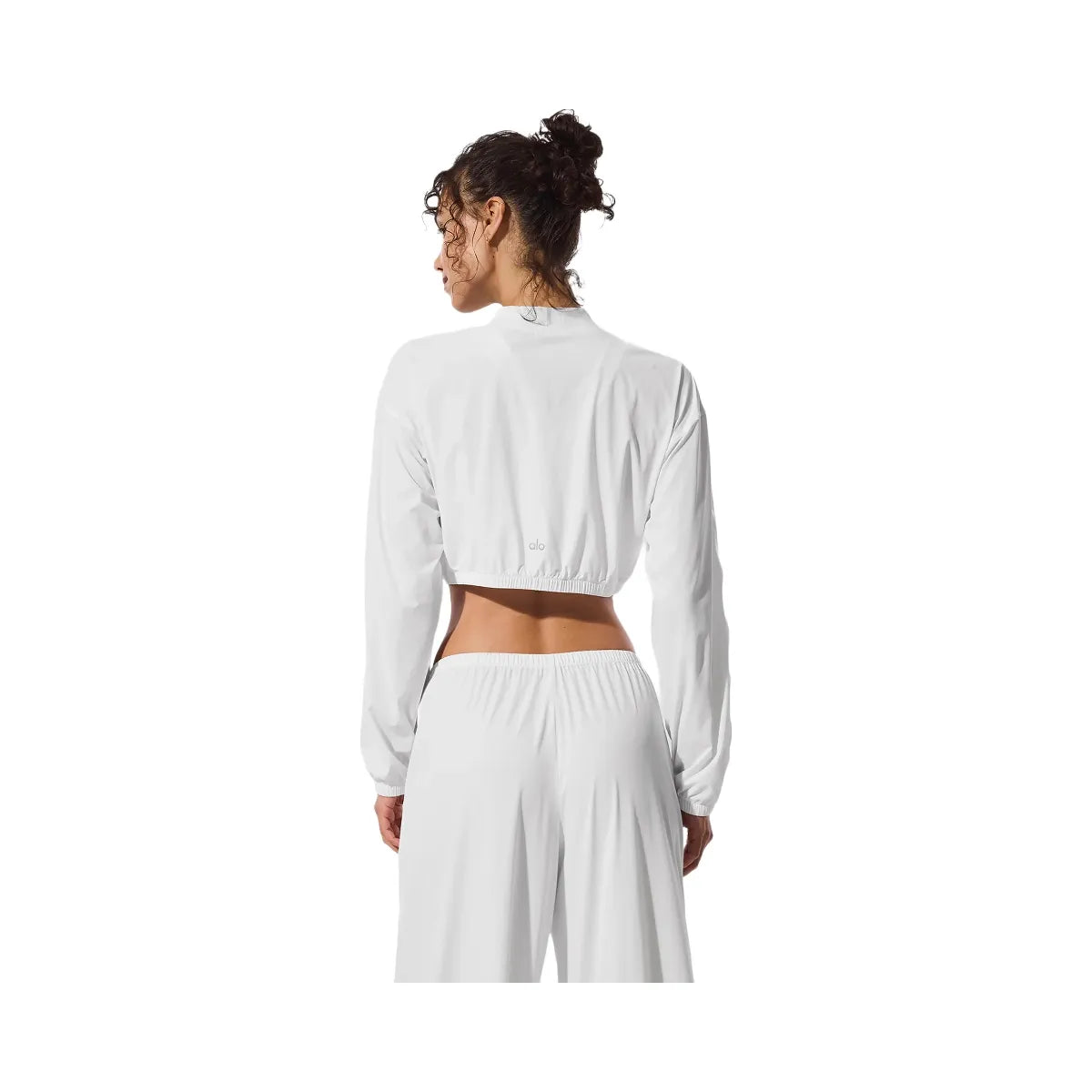 Alo Women's Cropped Breezy Full-Zip Cover Up - White
