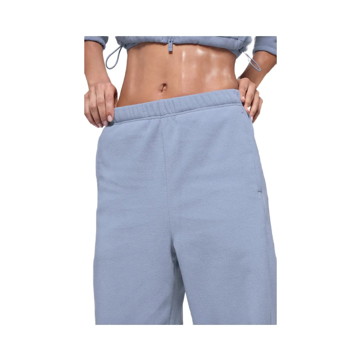Alo Women's Polar Fleece High-Waist Retreat Jogger - Winter Frost