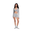 Alo Women's soft Sincere Fitted Jacket - Athletic Heather Grey