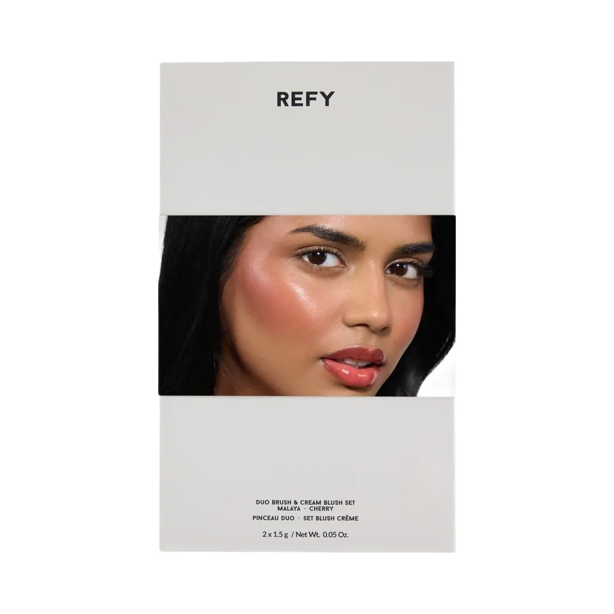 REFY Cream Blush Duo with Duo Face Brush Gift Set