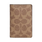 Coach Id Wallet In Signature Canvas Signature Canvas-Tan & Black