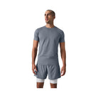 Alo Men's Conquer Reform Crewneck Short Sleeve - Steel Grey