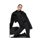 Alo Women's Faux Shearling Snowfall Cropped Jacket - Black