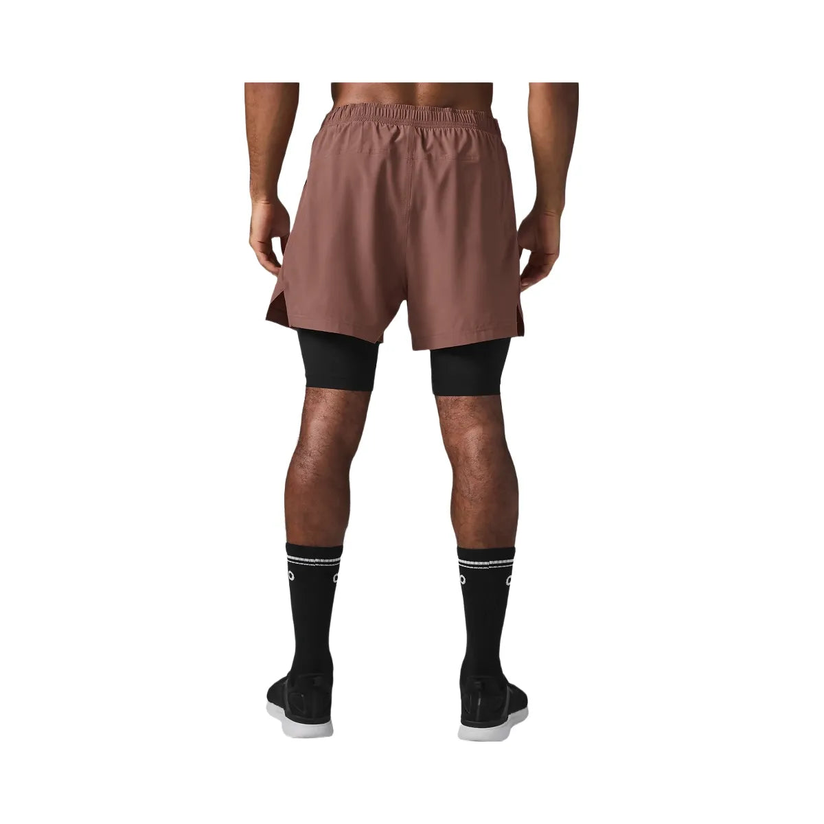 Alo Men's 5" Revival 2-In-1 Short - Chestnut/Black