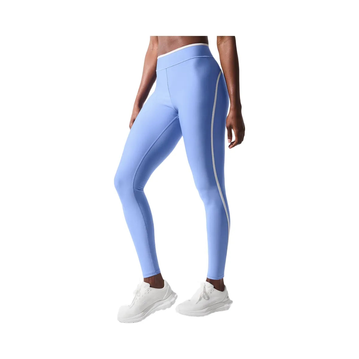 Alo Women's Airlift High Waist Charger 7/8 Legging - Crystal Clear Blue/White