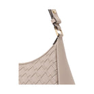 Kate Spade Kayla Woven Leather Large Shoulder Bag Cozy Grey