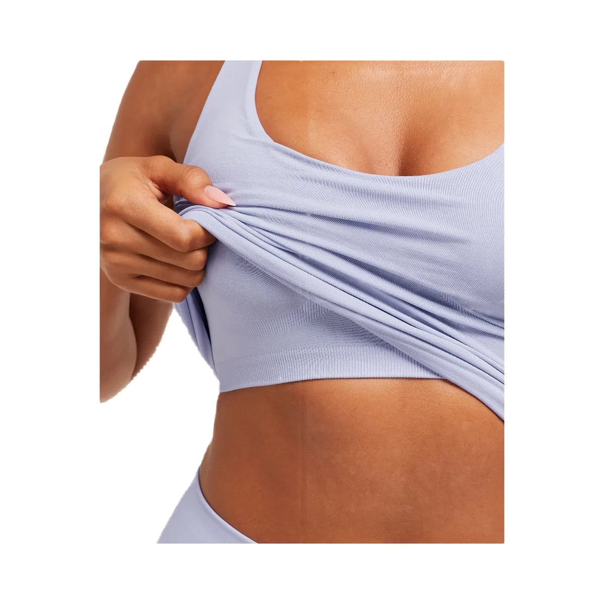 Gymshark Soft Sculpt Halterneck Tank With Shelf - Peri Blue