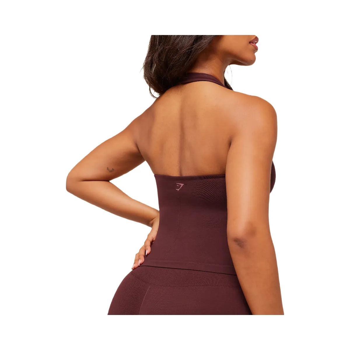 Gymshark Soft Sculpt Halterneck Tank With Shelf - Rich Maroon