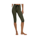 Alo Women's Airbrush High-Waist Race Pace Capri - Green Olive/Black