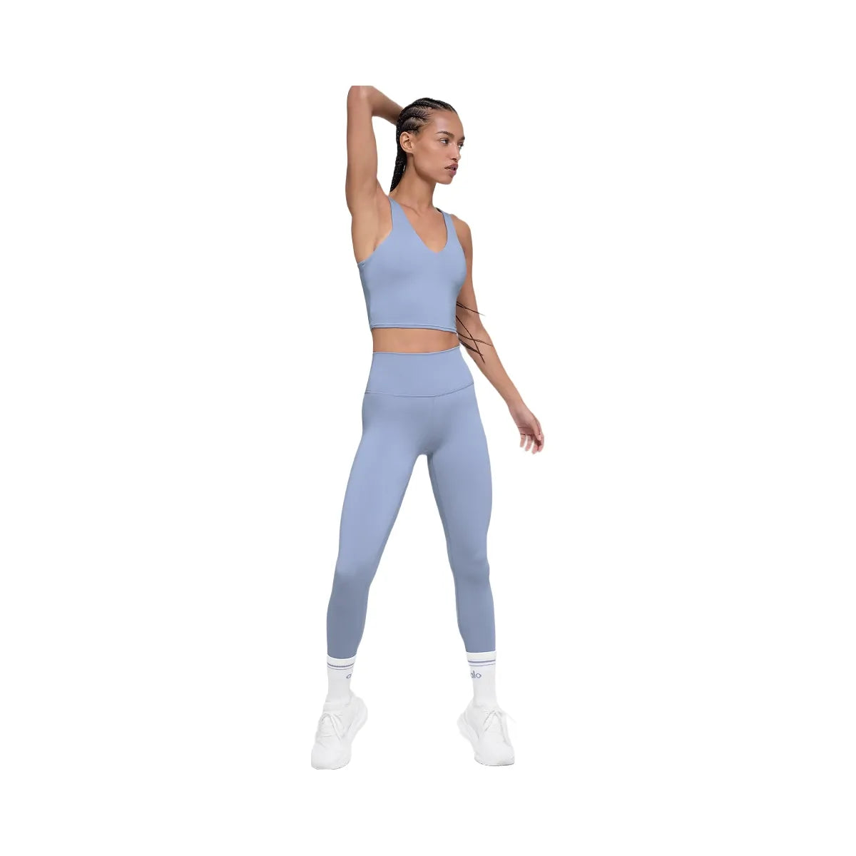 Alo Women's 7/8 High-Waist Airbrush Legging - Winter Frost