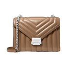 Michael Kors Whitney Medium Quilted Shoulder Bag Driftwood