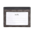Coach Slim Id Card Case In Signature Canvas Signature Canvas-Grey-Charcoal