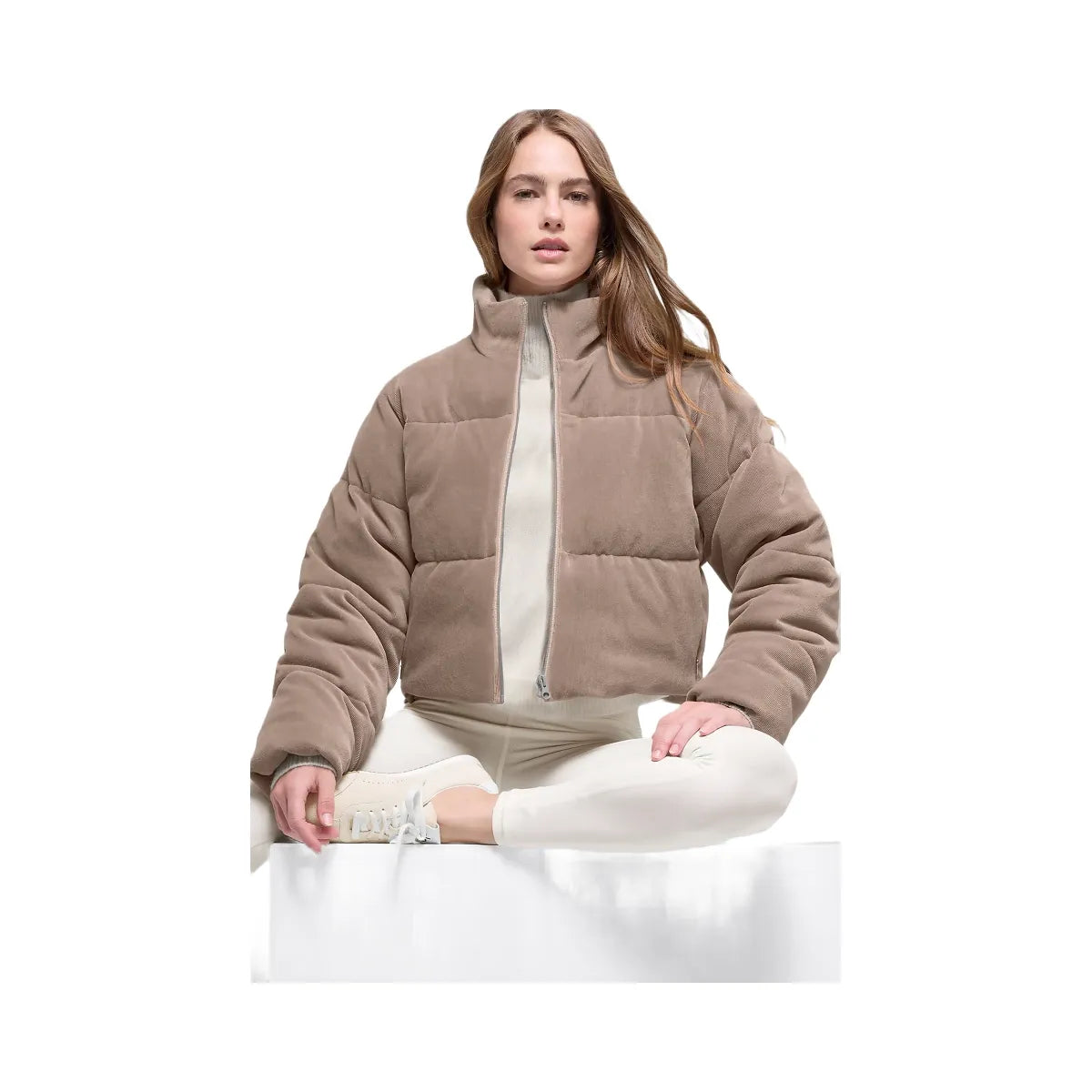 Alo Women's Micro Corduroy Dreamy Puffer - Chai Latte