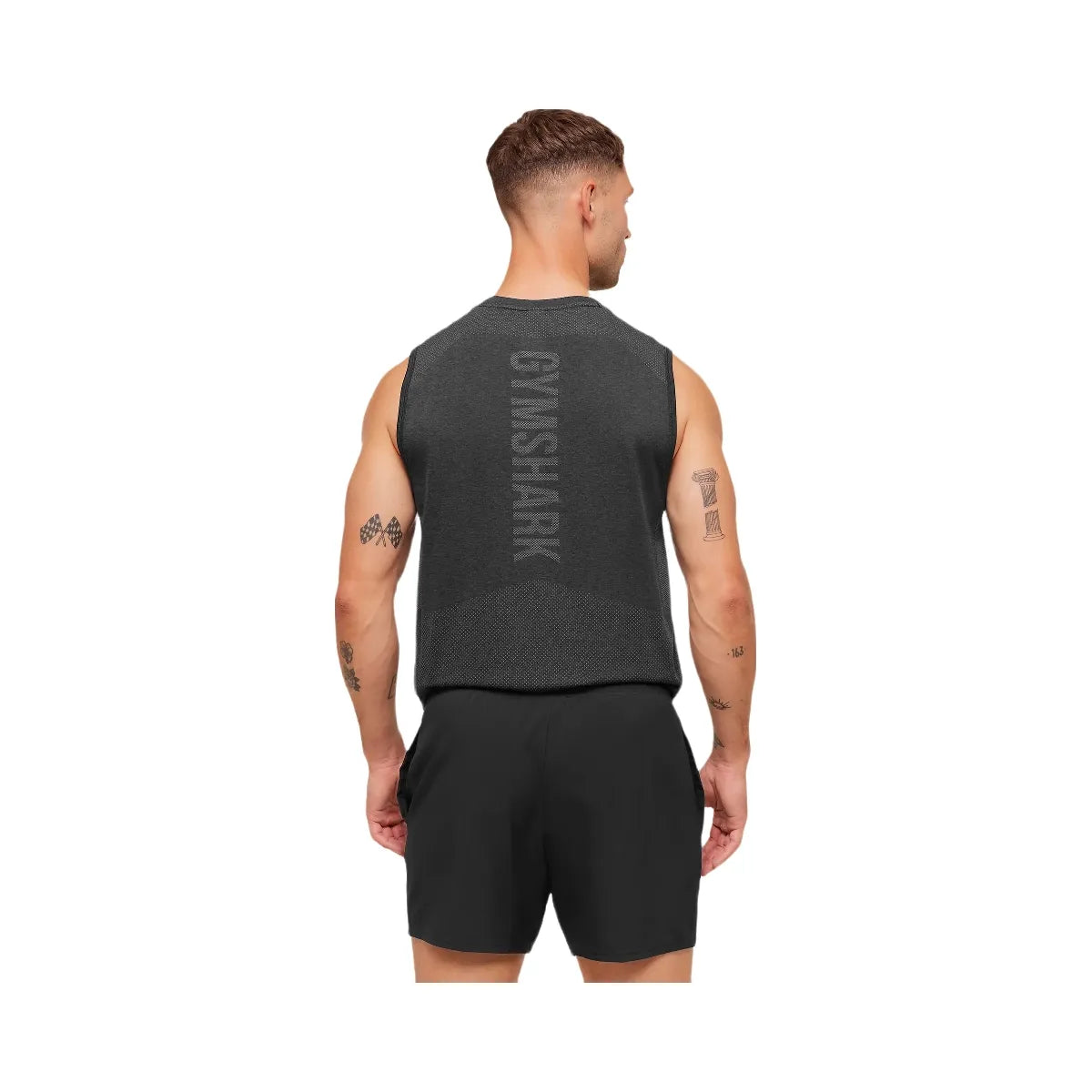 Gymshark Lightweight Seamless Tank - Black/Silhouette Grey