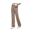 Alo Women's Wool Cashmere High-Waist New Class Wide Leg Pant - Chai Latte