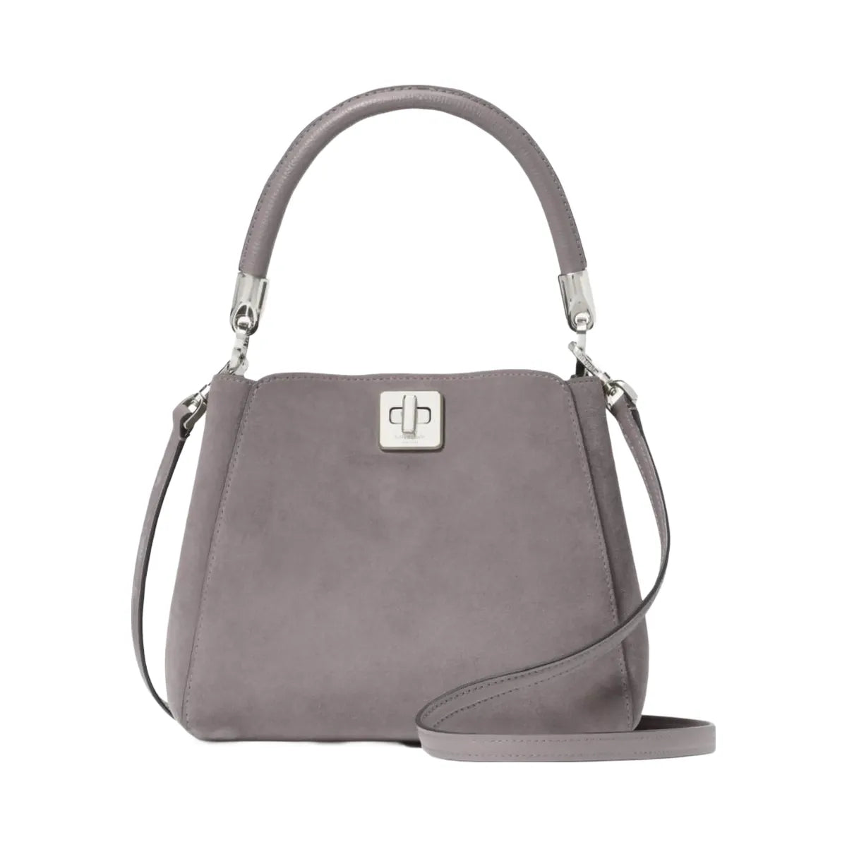 Kate Spade Phoebe Suede Small Top Handle Satchel Hare Grey