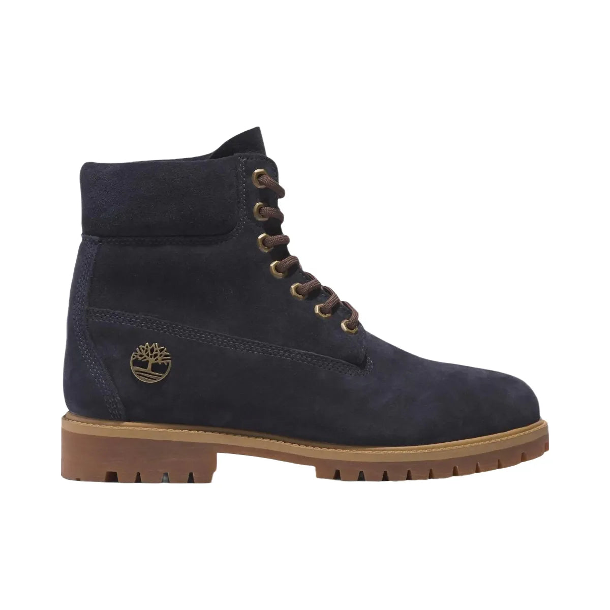 Timberland Heritage 6 Inch Lace Up Waterproof Dark Blue Suede
