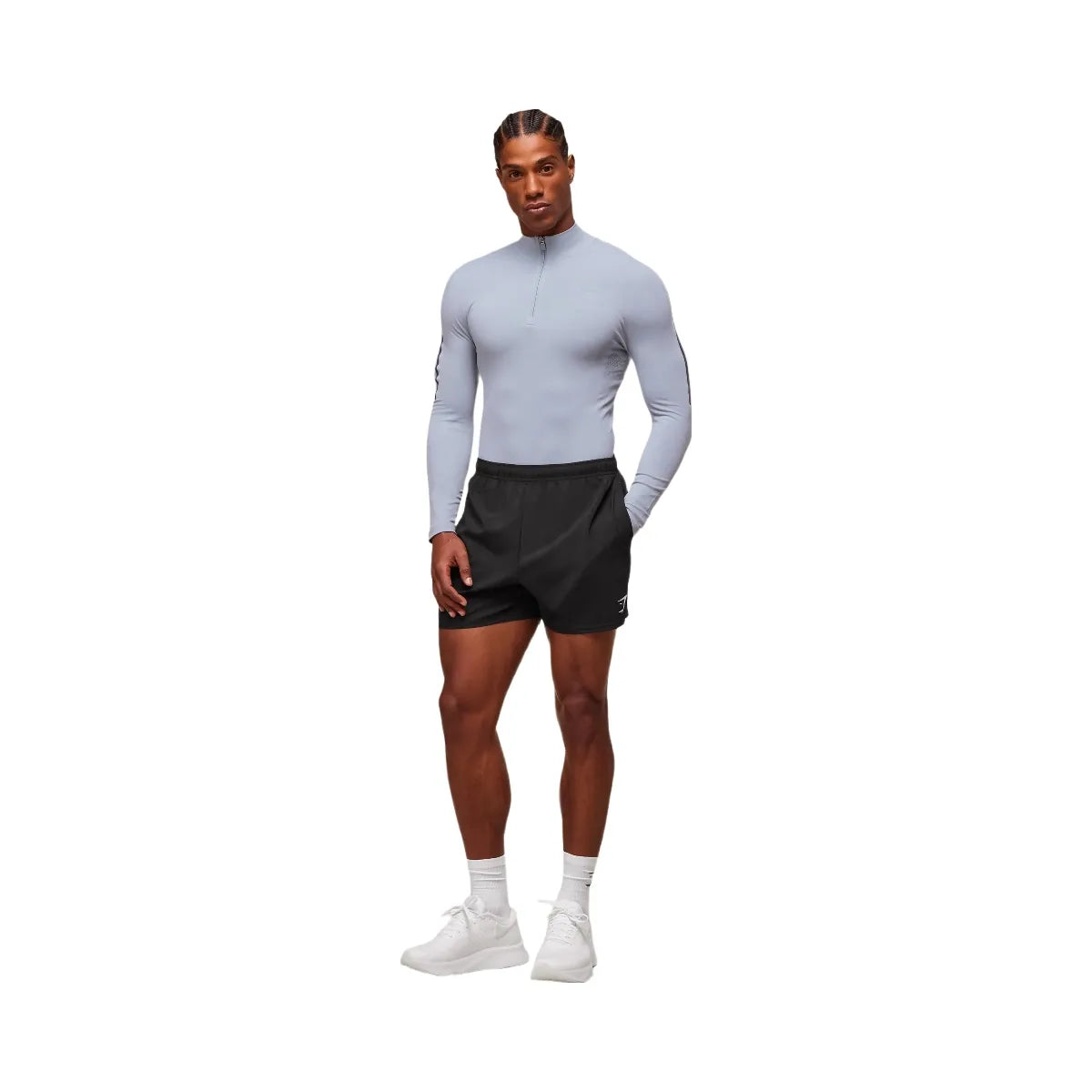 Gymshark everywear Warp Knit 1/4 Zip - Pale Blue