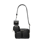 Michael Kors Jet Set Travel Medium Leather Messenger Bag Black