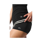 Alo Women's Sheer Glow Boyshort - Black