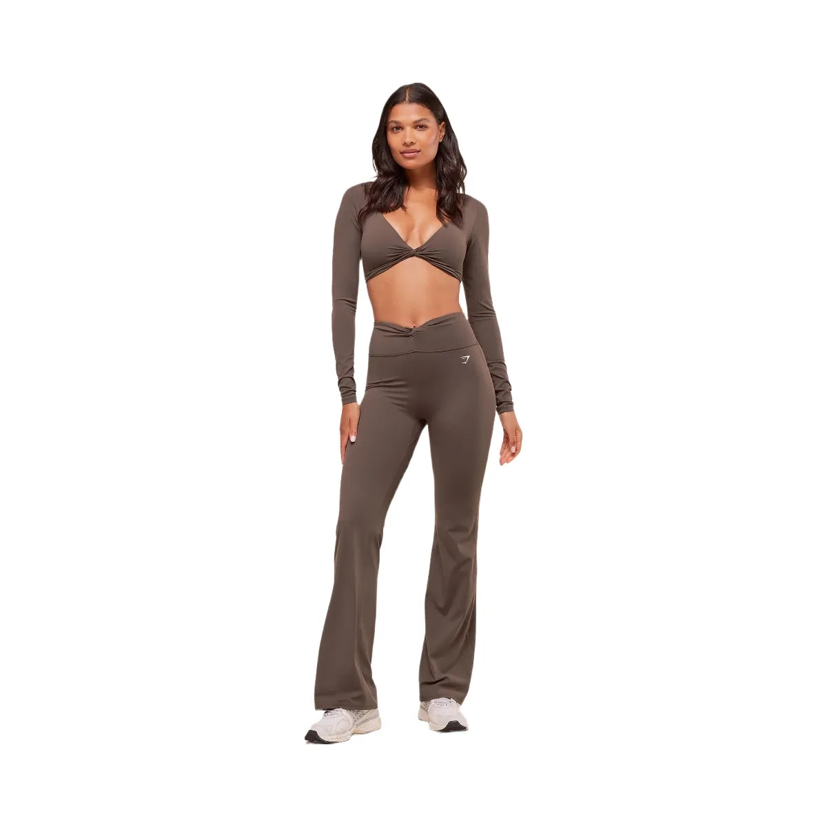 Gymshark Twist Front Straight Leg Legging - Walnut Brown