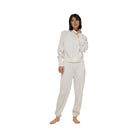Alo Women's Waffle Weekend Escape Mock Neck Long Sleeve - Ivory