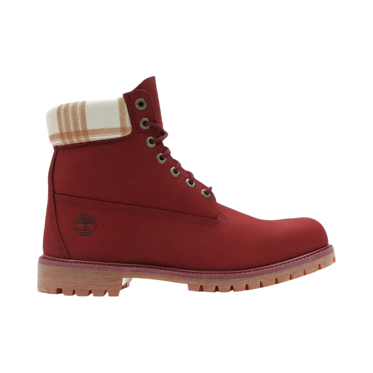 Timberland 6" Heritage Waterproof Boot Dark Red Plaid
