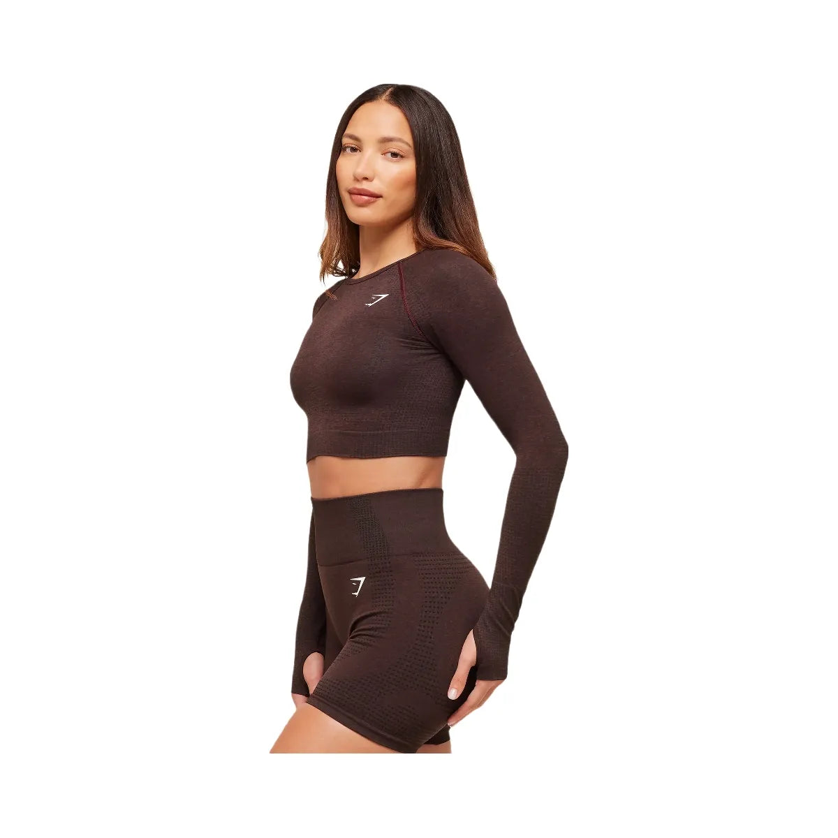 Gymshark Vital Crop Top - Rich Maroon/Marl