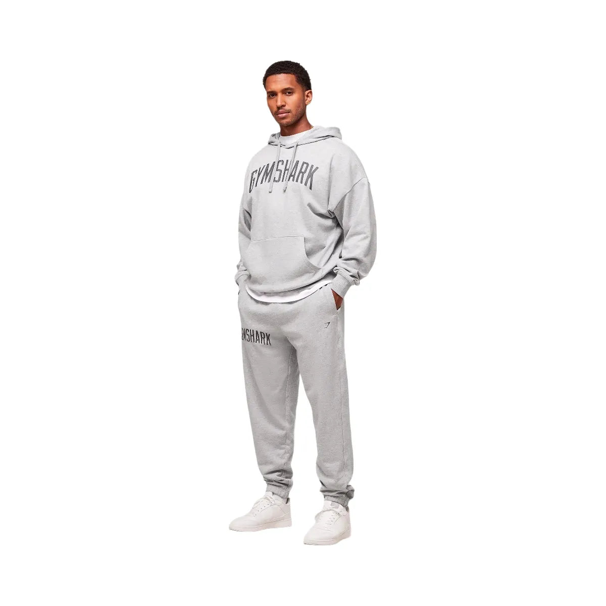 Gymshark Worn Graphic Jogger - Light Grey Core Marl