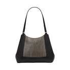 Kate Spade Lena Straw Triple Compartment Shoulder Bag Black Multi