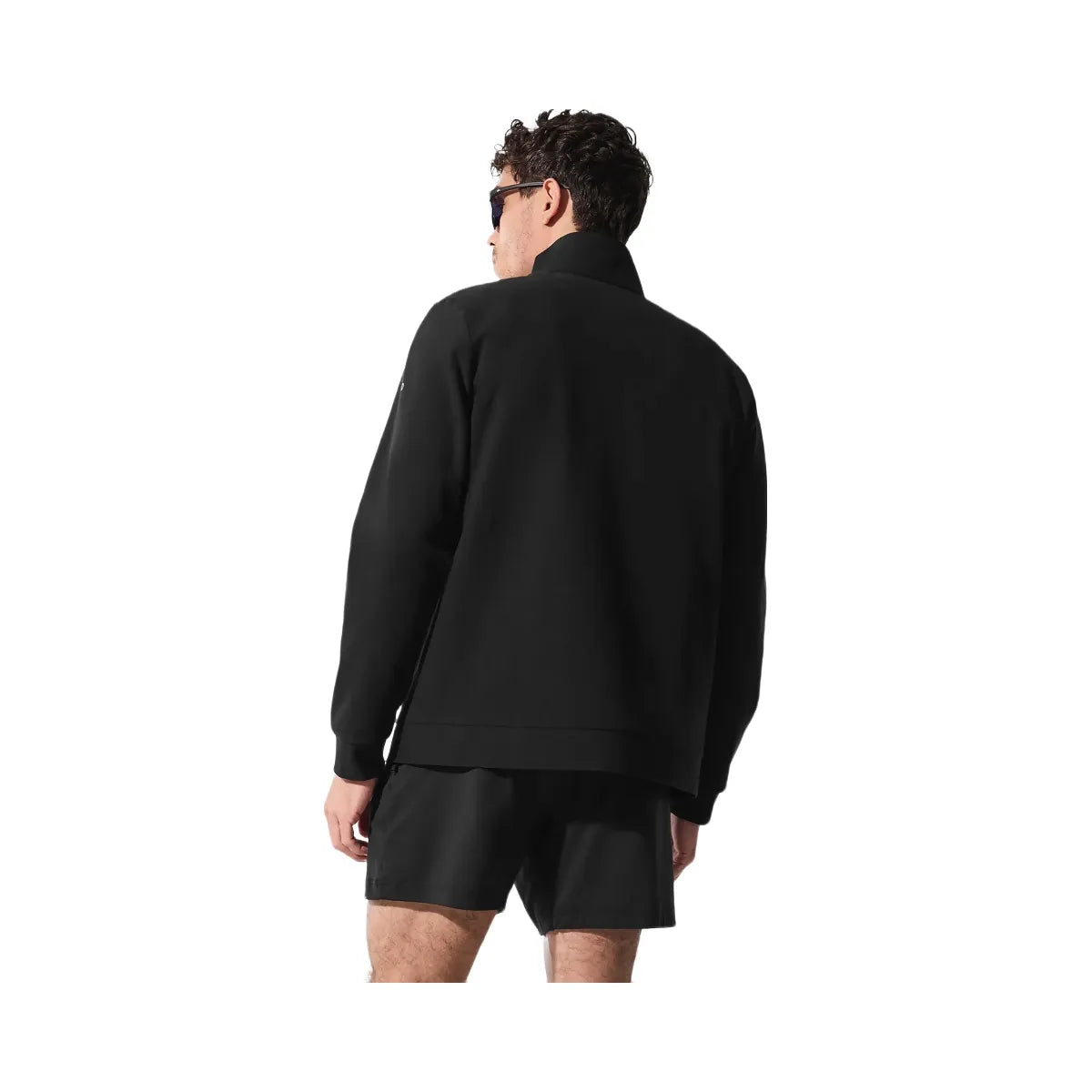 Alo Men's Conquer Max Mock Neck Full Zip - Black