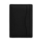 Coach Card Case With Money Clip Pebbled Leather-Gunmetal-Black