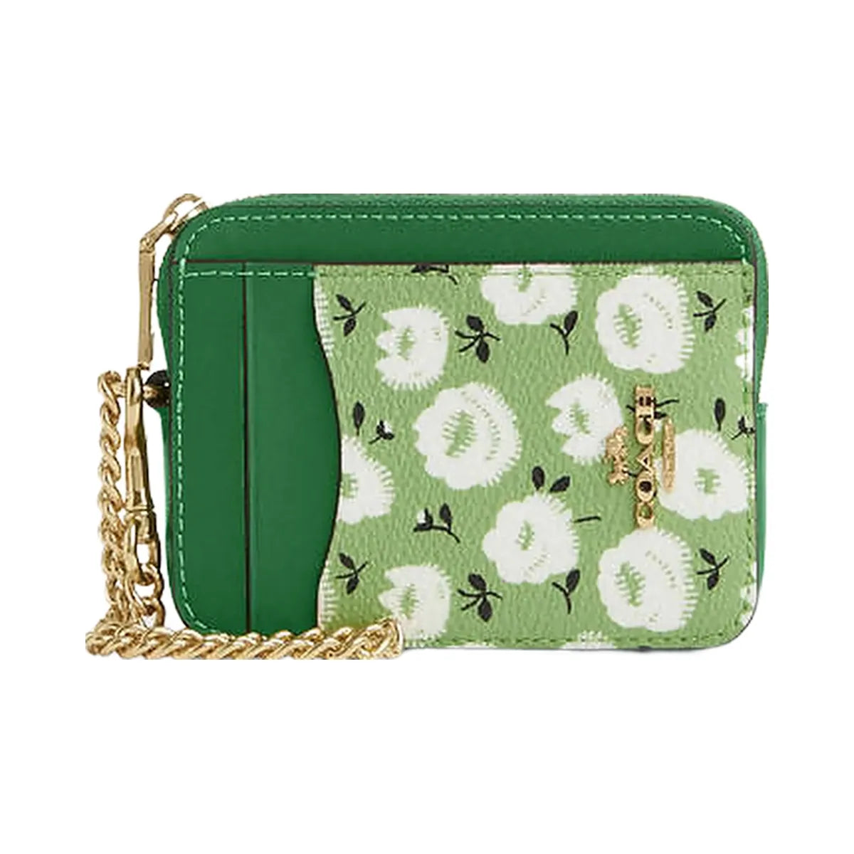 Coach Zip Card Case With Floral Print Im-Kelly Multi