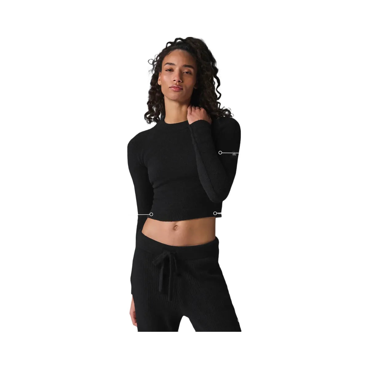Alo Women's Snuggle Up Sweater Long Sleeve - Black