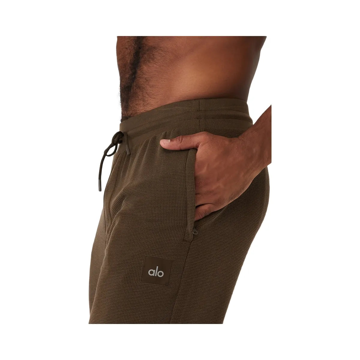 Alo Men's Micro Waffle Fast Break Sweatpant - Espresso