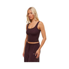 Gymshark Waffle Cropped Tank - Cherry Purple