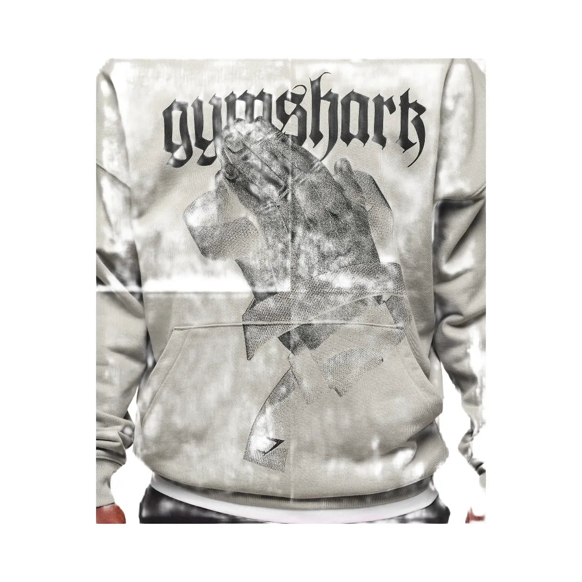 Gymshark Prayer Hands Hoodie - Stone Grey