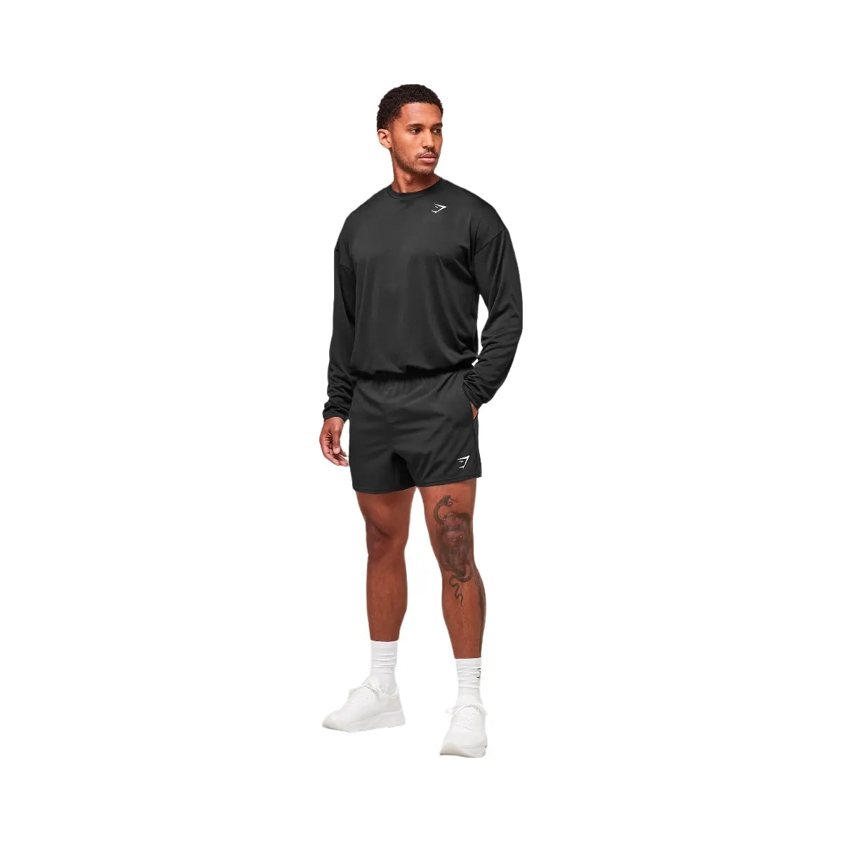 Gymshark Arrival Oversized Long Sleeve T-Shirt - Black
