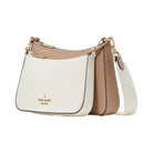 Kate Spade Duet Colorblock Saffiano Leather Small Crossbody Toasted Hazelnut Multi