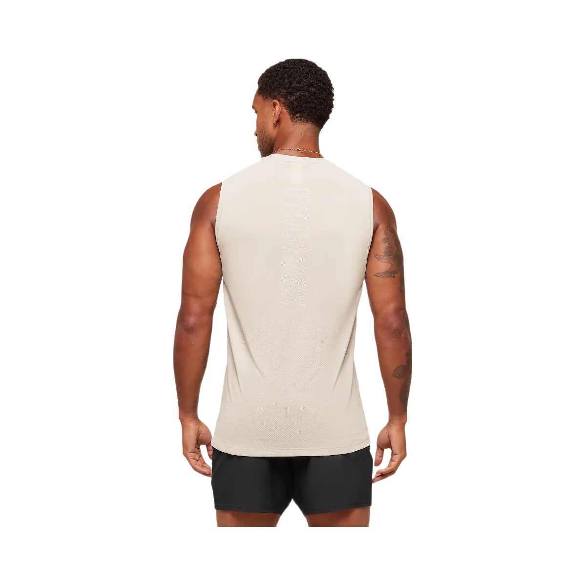 Gymshark Lightweight Seamless Tank - Pebble Grey/White